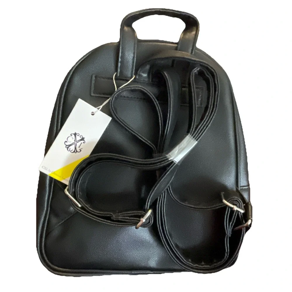 NWT CXL by Christian Lacroix Pine Caviar Backpack‎ Black Zip , Travel, School